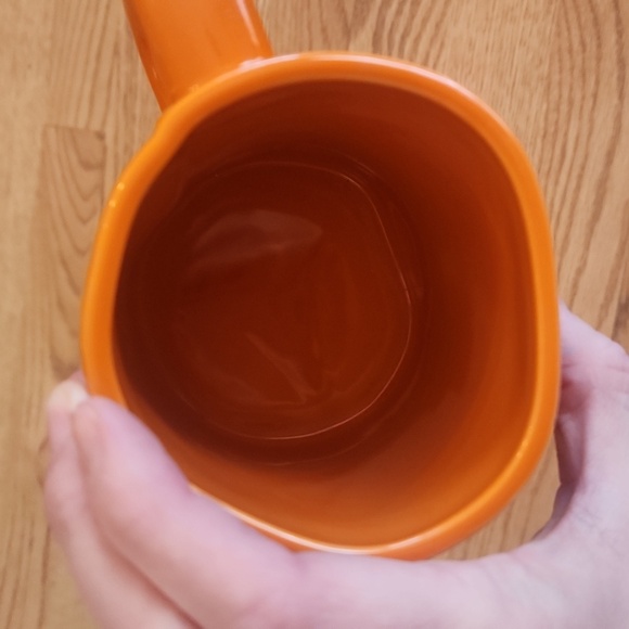 EUC Rae Dunn Artisan Orange Halloween Mug With Topper - Picture 4 of 7